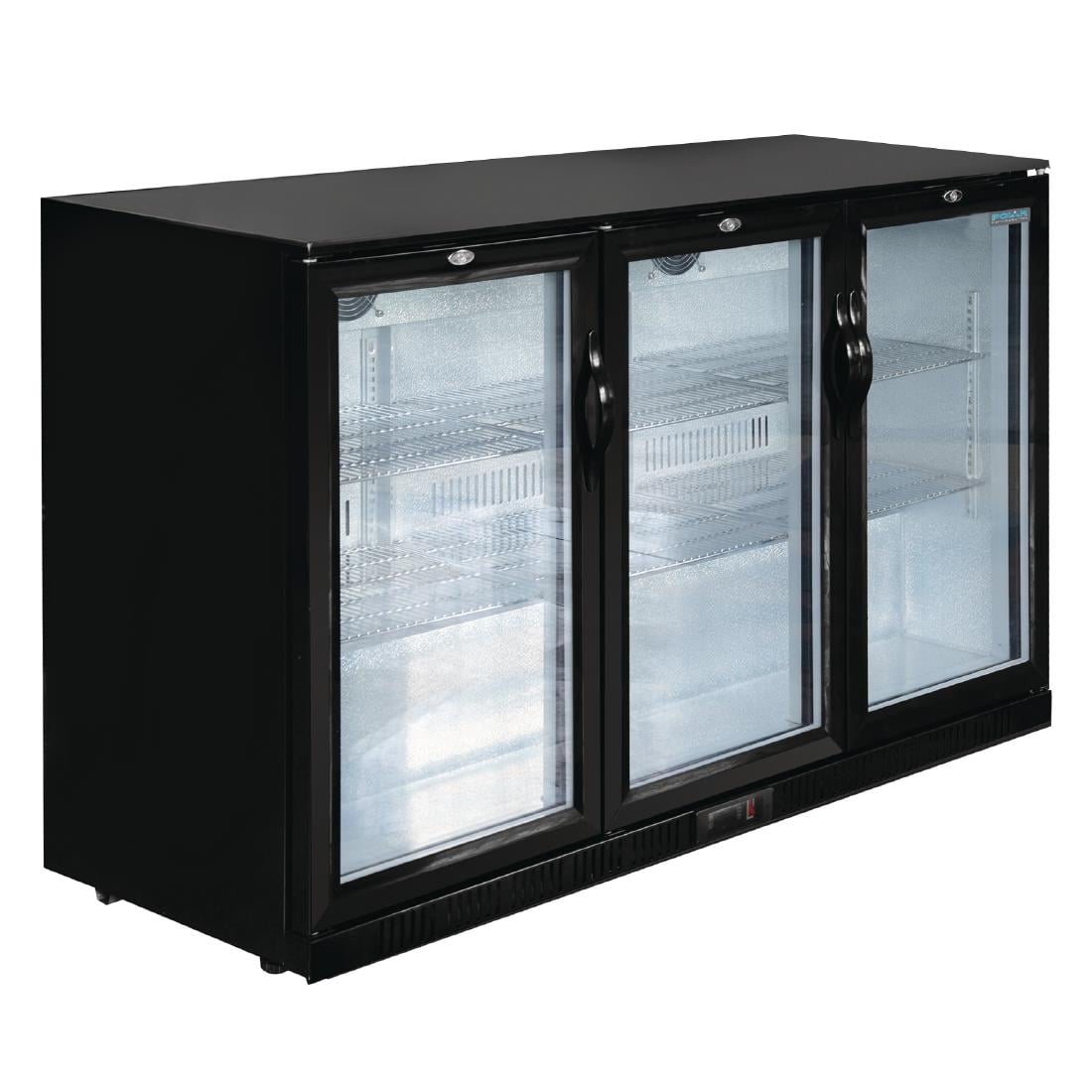 Arrière-bar trois portes pivotantes Polar Série G noir 320L GL014