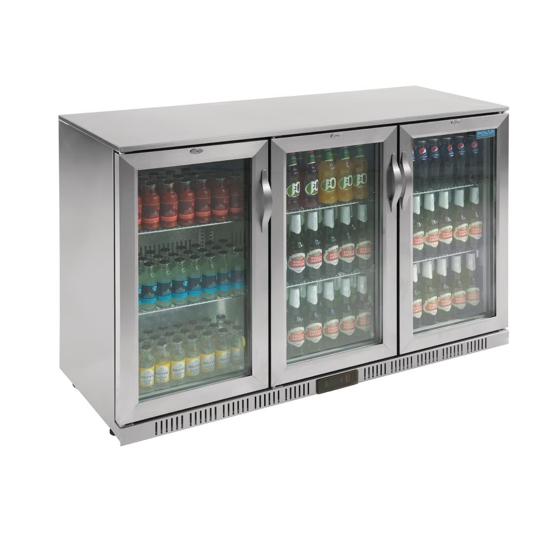 Arrière-bar trois portes pivotantes Polar Série G inox 330L GL009