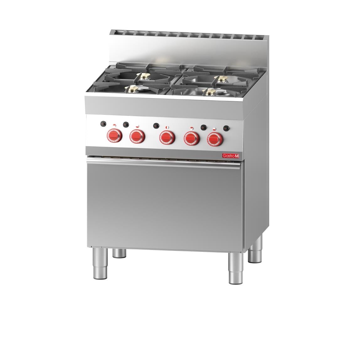 Fourneau 4 feux sur four gaz Gastro M 650 65/70CFG GN047
