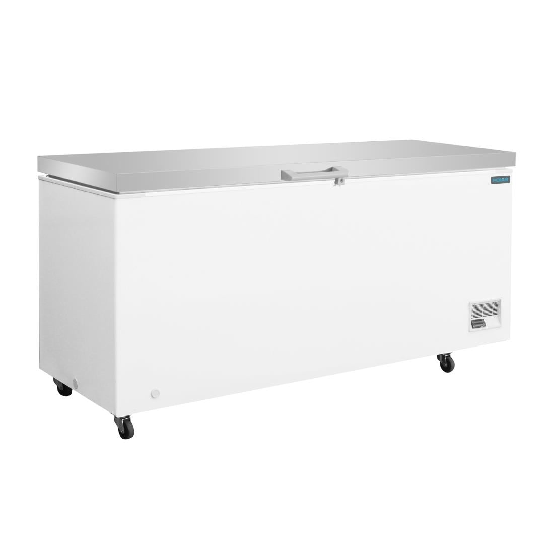 Congélateur coffre avec couvercle inox Polar Série G 581L GP898
