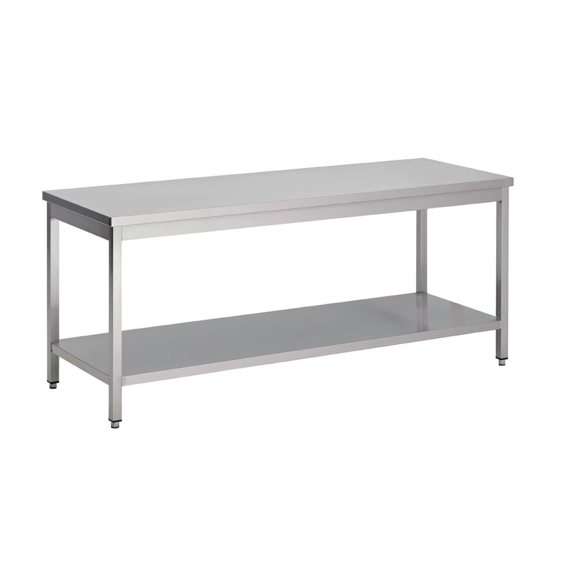 Table inox avec étagère basse Gastro M 700 x 600 x 850mm GS001