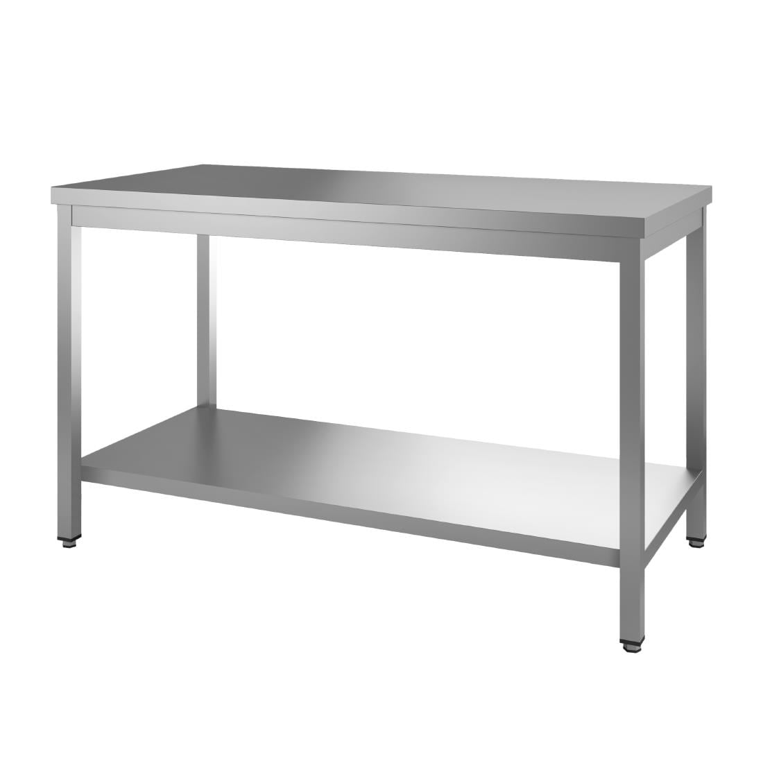 Table de préparation inox 304 avec étagère basse Gastro M 89x100x70cm GS031