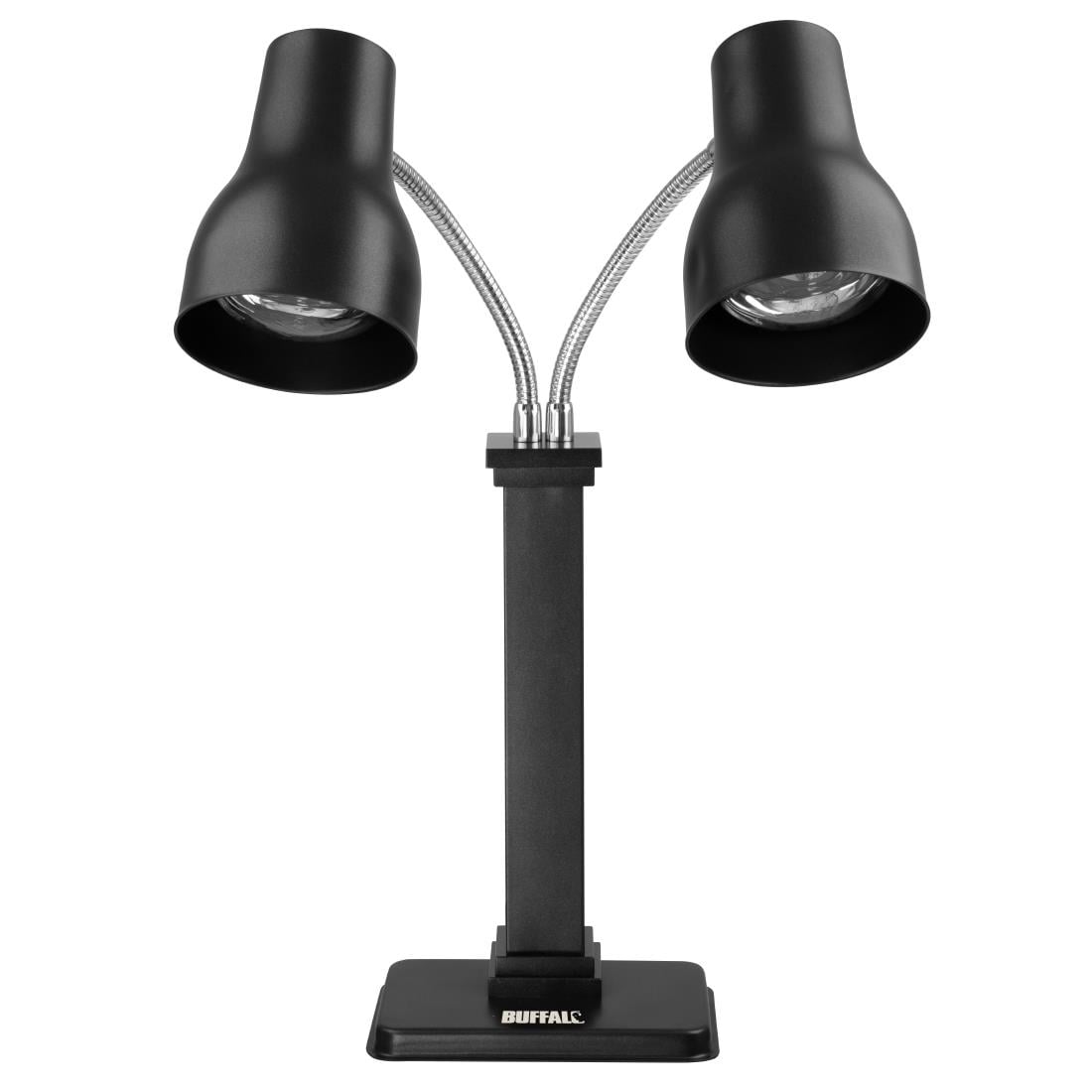 Lampe chauffante double sur pied Buffalo noir mat 2x250 W JA868