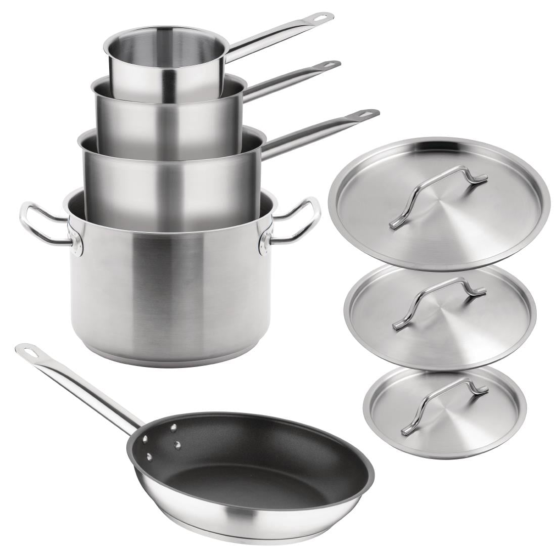 Batterie de cuisine induction en inox 5 pièces Vogue Cook Like A Pro SA693