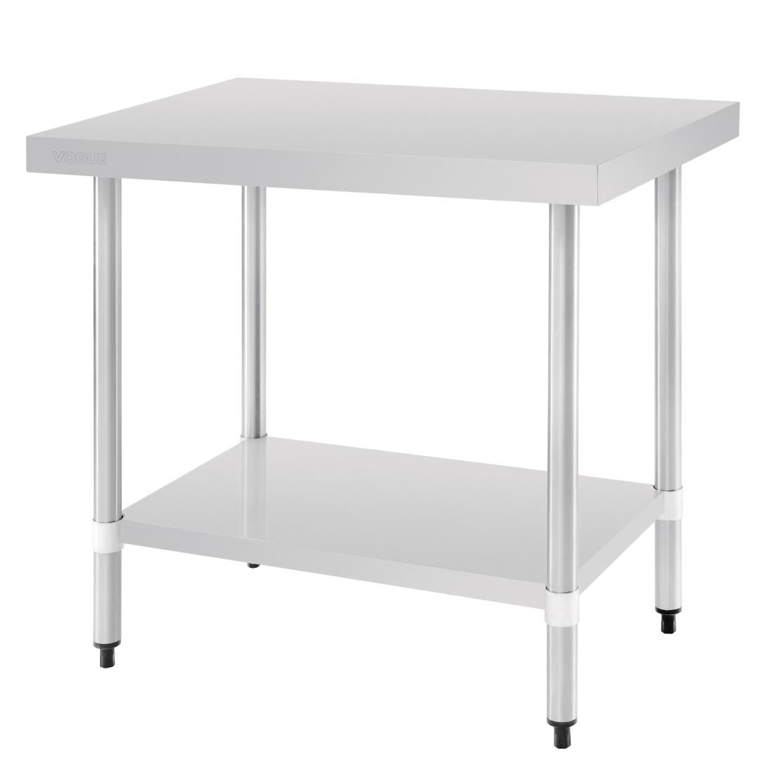 Table de préparation sans rebord en acier inoxydable Vogue 900 x 600mm T375