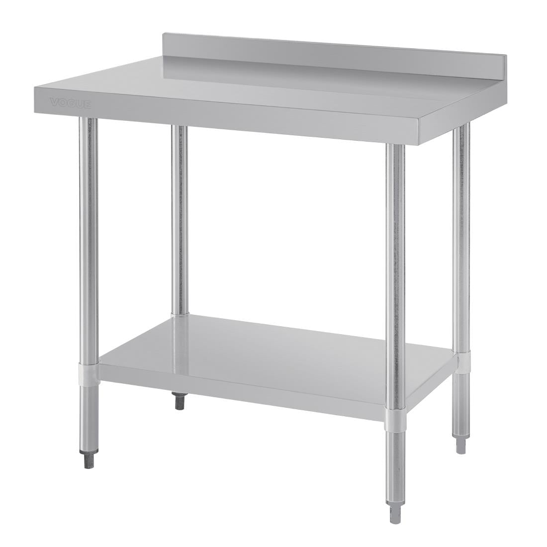 Table de préparation avec rebord en acier inoxydable Vogue 900 x 600mm T380