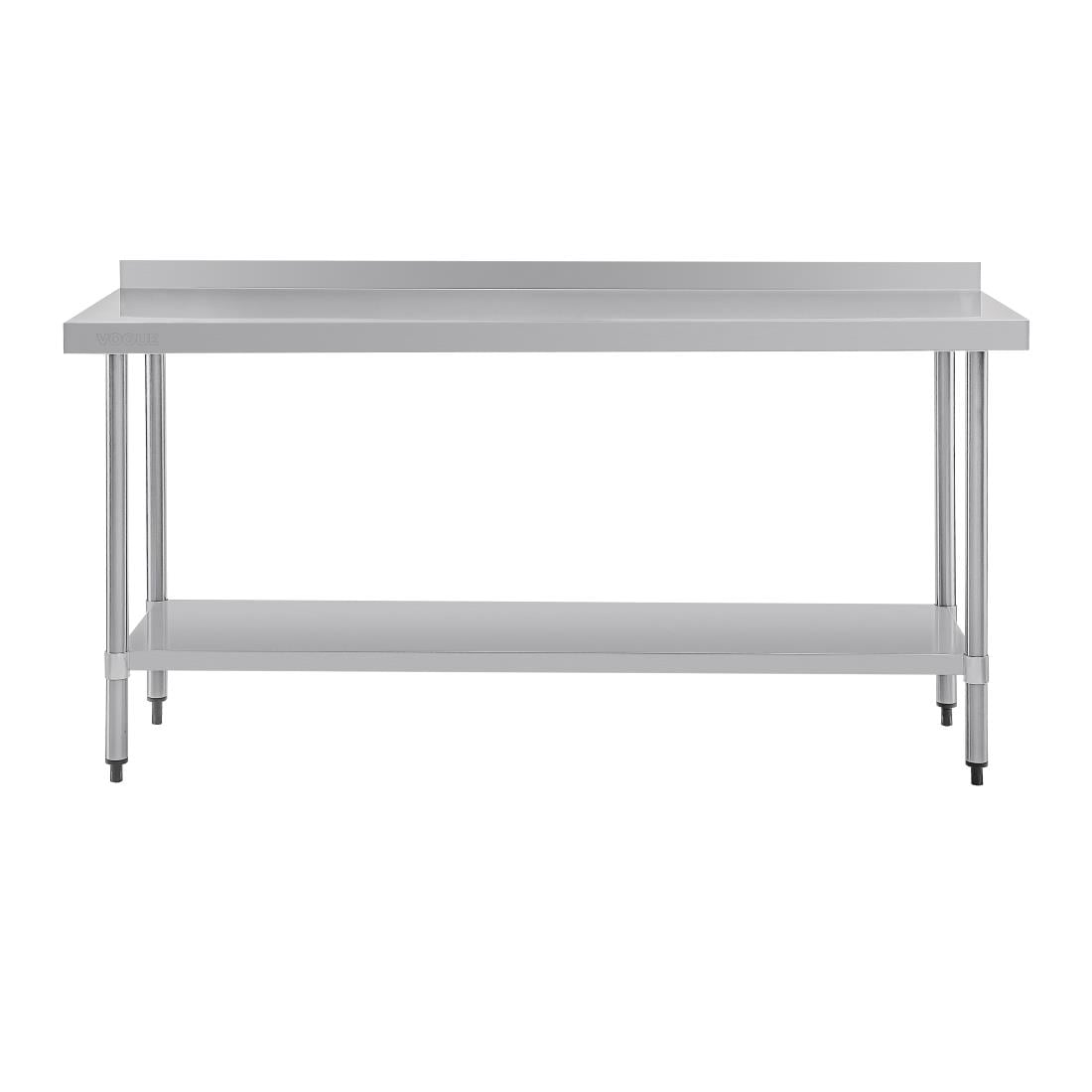 Table de préparation avec rebord en acier inoxydable Vogue 1800 x 600mm T383