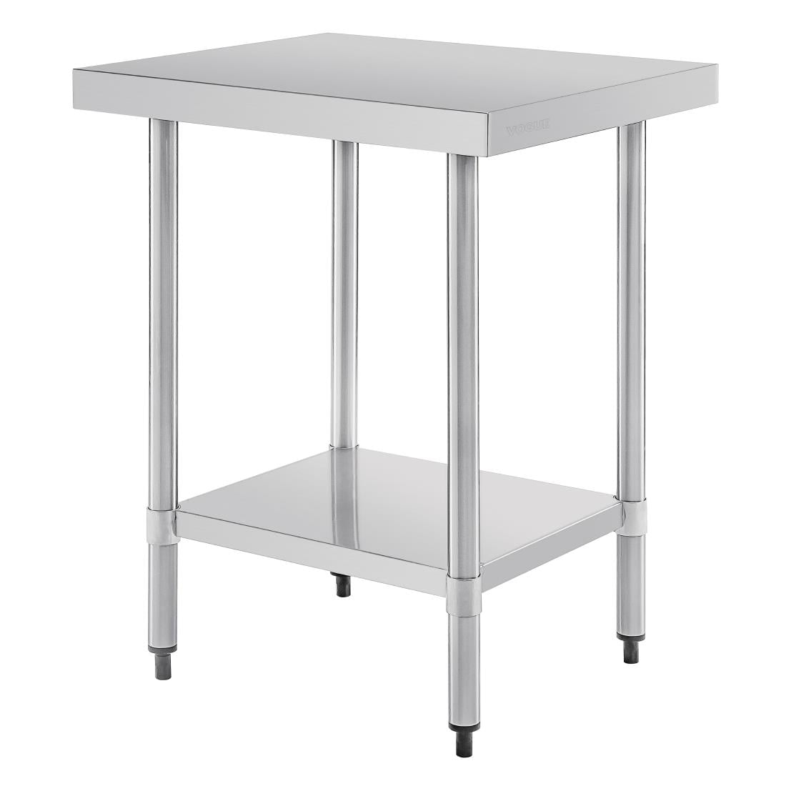 Table de préparation sans rebord en acier inoxydable Vogue 600 x 600mm T389