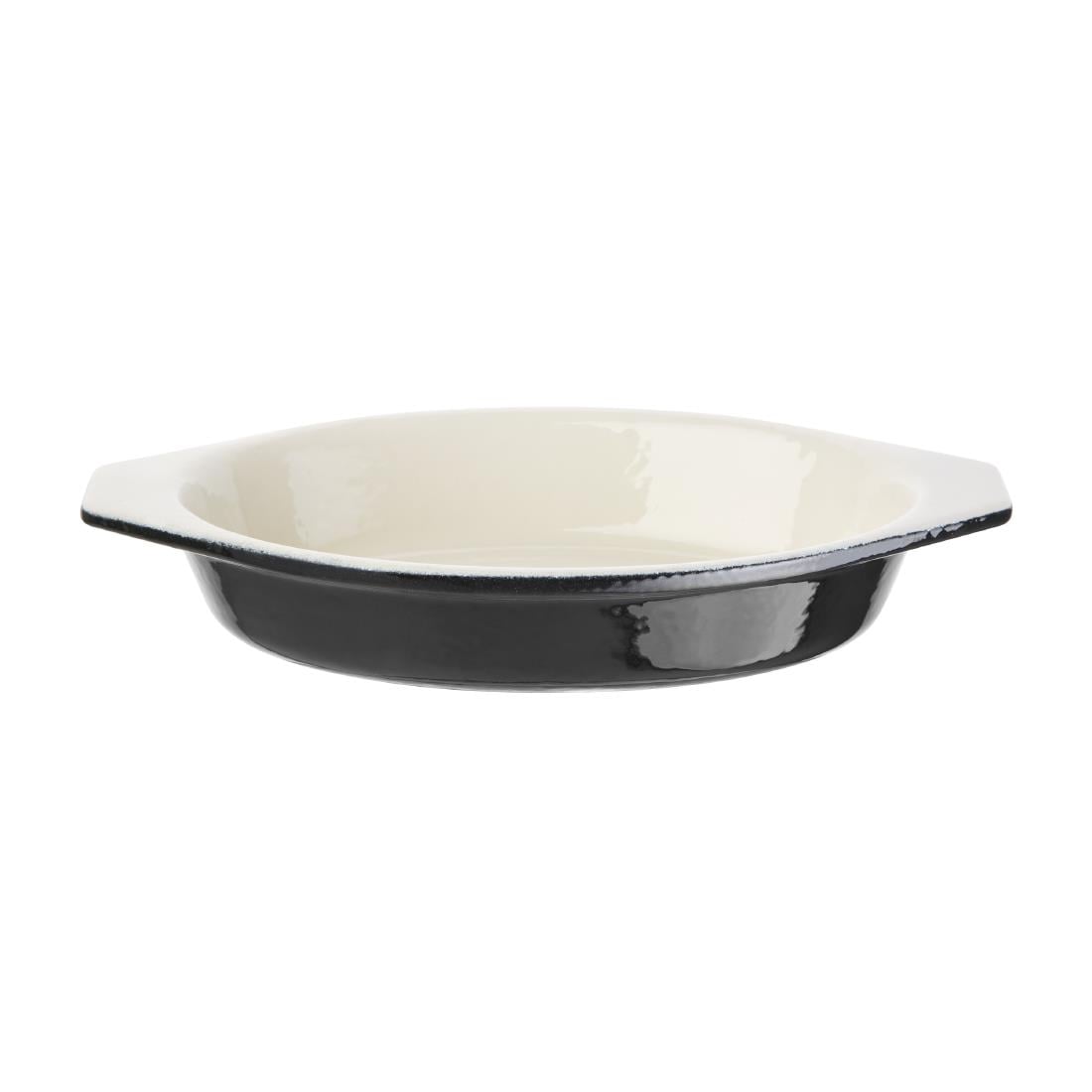 Plat à gratin ovale noir Vogue 650ml U563